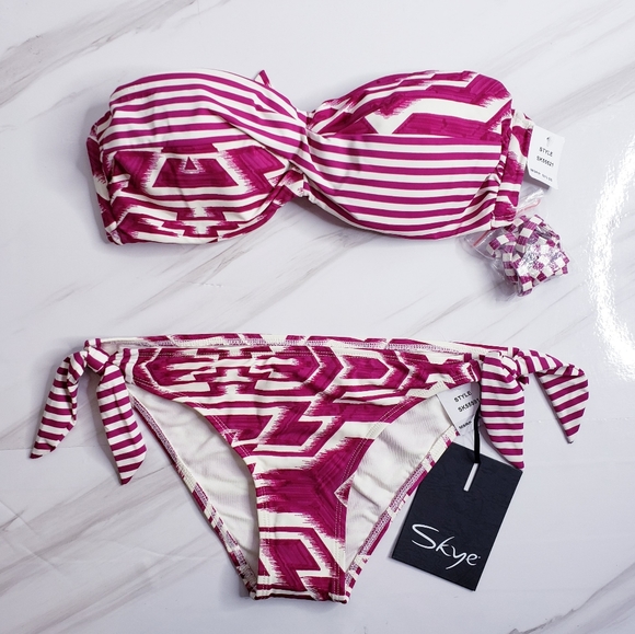 SKYE 2 PC Set Swimsuit Bikini Top And Bottom Small - Picture 2 of 14